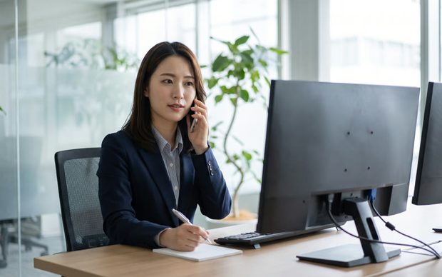 전화로 요청을 받아 적는 운영 담당자